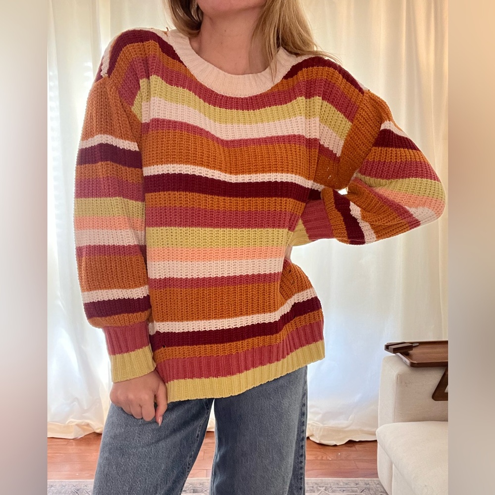 True Craft Colorful Striped Sweater